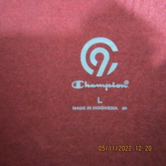 Champion Shirt Mens Large Maroon Short Sleeve Athletic Workout Outdoor Casual