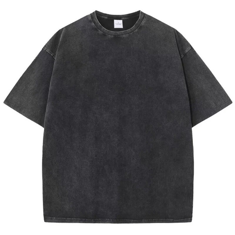 Heavyweight Oversized T-Shirt Vintage Washed Streetwear Solid Color Unisex