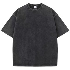 Heavyweight Oversized T-Shirt Vintage Washed Streetwear Solid Color Unisex
