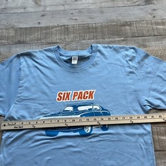 Plymouth Road Runner GTX T Shirt Mens L Blue Six Pack 440 Mopar Muscle Car NWT