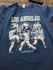 Los Angeles Dodgers MLB Tshirt Adult Small Blue White Brisco Brands