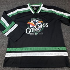 Guinness Mens XL Hockey Jersey Medium Ireland 1759 Promo Toucan Black Green