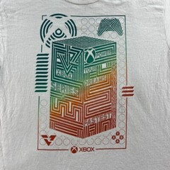 XBOX T Shirt Mens Large White Graphic Tee Ripple Junction Most Powerful Games
