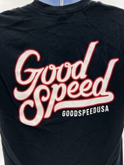 GoodSpeed Black T-Shirt w/ Red & White Logo (Style 100)