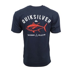 QUIKSILVER MENS TUNA FISH T SHIRT NAVY GRAPHIC T SHIRT