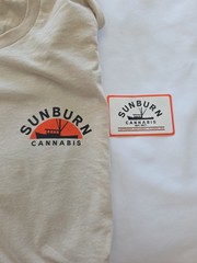 Sunburn Cannabis Tshirt And Sticker Combo From Florida New Size L