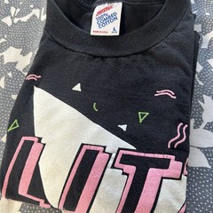Vtg 90s Jerzees Single Stitch T Shirt Mens L Neon Blitz Made in USA Rare 20×28.5