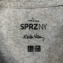 Keith Haring SPRZ NY New York City Big Apple T Shirt Large Gray