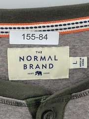 Normal Brand Shirt Mens Large Green Gray Raglan Sleeve Casual Outdoor Cotton