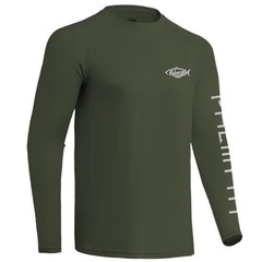 Fishing Shirts for Men Long Sleeve UPF 50+ T Shirt Sun Protection Tee (Milita…