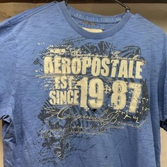 Vintage distressed Aeropostale 1987 single stitch blue graphic tee size XL