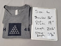 Vintage NH 48 4,000 Footers T Shirt AMC List Back Gray Cotton Poly Blend Large