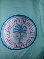 Men’s Eternity BC / AD Miami the Magic City Dade Co Blue Turquoise T Shirt Sz XL
