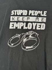 Spreadshirt Mens 3XL Funny T Shirt Stupid People Keep Me Employed Tee