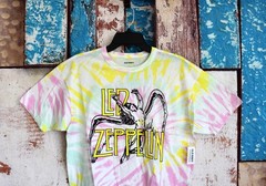 Unisex Led Zeppelin Oversized Tie-Dye Gender-Neutral T-Shirt SMALL Cool Tie Dye