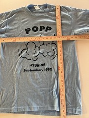 Vintage 90s Sportswear POPP reunion light blue single stitch tshirt retro L 1992