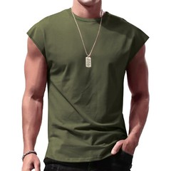 Mens Casual Sleeveless T-Shirt Solid Color Vest Tank Tops for Vacation Travel