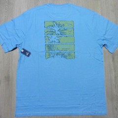 JOHNNIE O Mens XL T SHIRT PALM PARADISE MALIBLU GOLF AQUA BLUE SANTA MONICA TEE