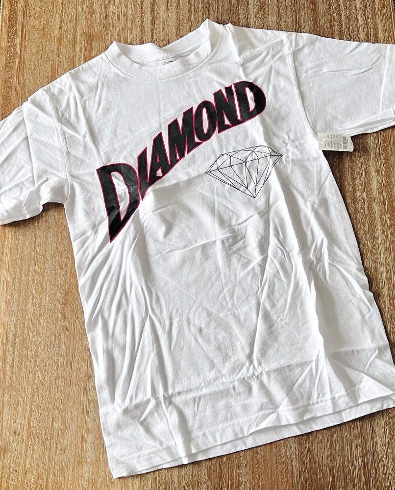 NEW Diamond Supply Co Tee T-shirt Shirt L Large White Black Red Dead Stock DS