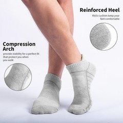 Athletic Ankle Socks, Low Cut Cushioned Anti-Blister Running Tab Sports Socks…