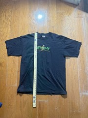 Vintage Stitched Embroidered T Shirt XL 90s USA Made Army Military Black Tee Y2K