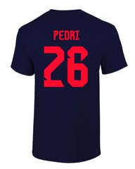 Spain Soccer #26 Pedri Lopez World Football Fans Adult and Youth T-Shirt