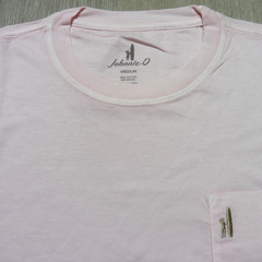 JOHNNIE-O Mens M MEDIUM DALE 2.0 T SHIRT LOLLIPOP PINK GOLD SHORT SLEEVE TEE