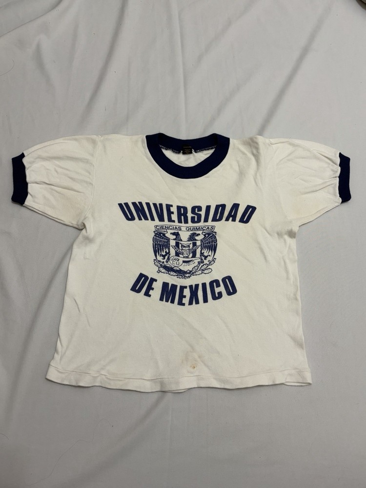 50s 60s 70s Mexican university T-shirt XS Ringer UNAM