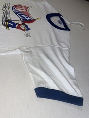 NEW VINTAGE 80s Hanes Ringer Shirt Get High On Life Skateboard Cartoon M 38-40