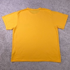 VTG Polo Sport Shirt Men Large Yellow Logo Spellout RLX Ralph Lauren Made In USA