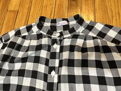 Vintage Fritzkittel Black/White Checkered Shirt Dress Maxi Women’s XL