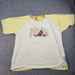 Vintage Platinum Fubu Fat Albert Shirt Mens XXL Yellow 90s Y2k Baggy Skater