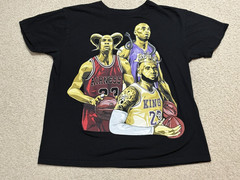 Men’s T-Shirt Short Sleeve Jordan LeBron Kobe Basketball NBA Black – Adult Large