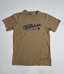 Fjallraven Hiking Outdoor Trek TShirt Beige Logo Tee Mens Small