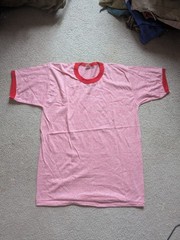 Dead Stock Never Used Single Stitches Russell 70s vintage L Ringer t shirt USA