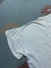 Vintage 1940s 50s blank white t shirt soft cotton distressed boxy large