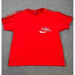 ENJOY COCA COLA Red Pocket T Shirt Logo “Have a Good Day” Shoulder Sleeve Size M