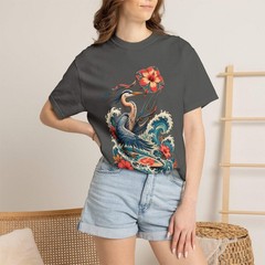 Hibiscus Surf Kite Heron T-Shirt Graphic