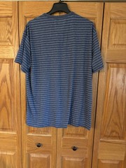 NWT Jachs T Shirt Mens XXL Blue Pin Stripes Pocket Crew Neck