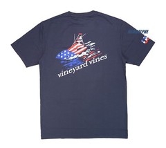 NWT Vineyard Vines Men SS Pocket Crew Neck Tee T-Shirt “AMERICAN SPORTFISHER”