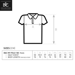 B&C Collection B&C My Polo 180 PU424 – Modern classic polo in high