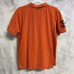 US Polo Assn Collared Short Mens M 21.5×25 Orange Big Horse USPA