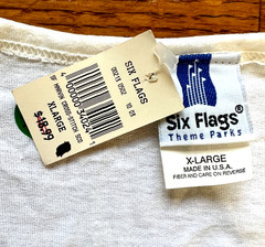 VTG Six Flags Marvin The Martian Looney Tunes T Shirt Men XL Extra Large 90s NEW