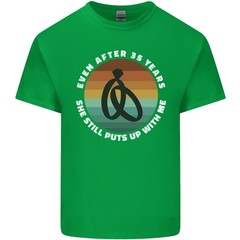 35 Year Wedding Anniversary 35th Marriage Mens Light Cotton T-Shirt