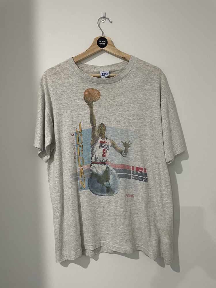 VTG 90s 1991 Michael Jordan Team USA Salem Single Stitch t shirt size Large Rare
