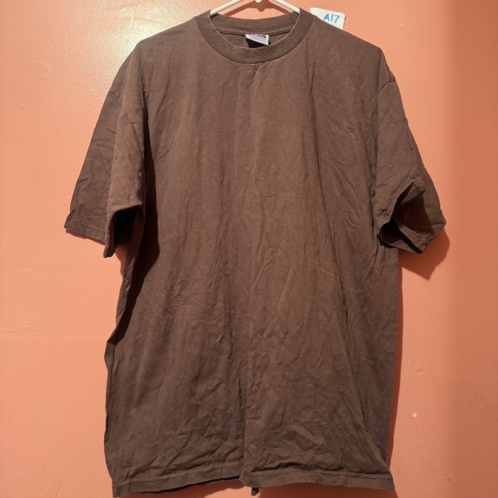 Pro Club Mens TShirt 2XL Double Extra Large Brown Heavy Weight Tee Shirt