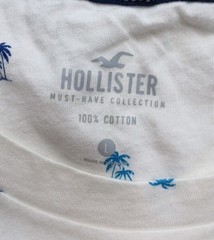 Hollister Must-Have Collection Short Sleeve Palm Tree Pattern SZ L T-Shirt NWT