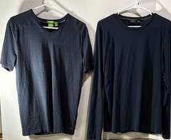 Lot BOSS T-Shirts: 1 Cotton Jersey T-Shirt & 1 Long Sleeve Crew. Men’s Medium