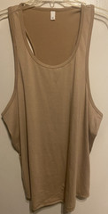 Unbranded Men’s Muscle Fitness Tank Top NWOT Cotton Tan Size Medium Racerback