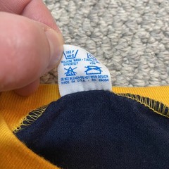 VTG 80s Champion Tag Frankenmuth Volkslauffe Navy Yellow Raglan T-Shirt Adult L